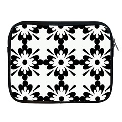 Floral Illustration Black And White Apple Ipad 2/3/4 Zipper Cases by Amaryn4rt