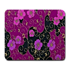 Floral Pattern Background Large Mousepads by Amaryn4rt