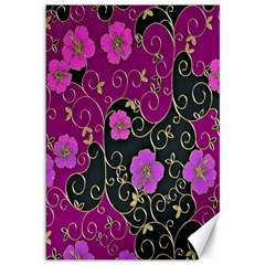 Floral Pattern Background Canvas 12  X 18  