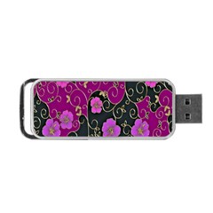 Floral Pattern Background Portable Usb Flash (one Side) by Amaryn4rt