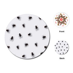 Flies Playing Cards (Round) 