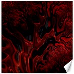 Fractal Red Black Glossy Pattern Decorative Canvas 12  x 12   11.4 x11.56  Canvas - 1