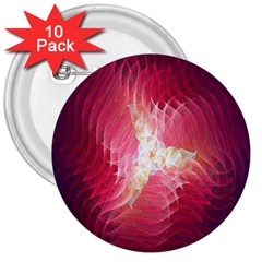 Fractal Red Sample Abstract Pattern Background 3  Buttons (10 Pack)  by Amaryn4rt