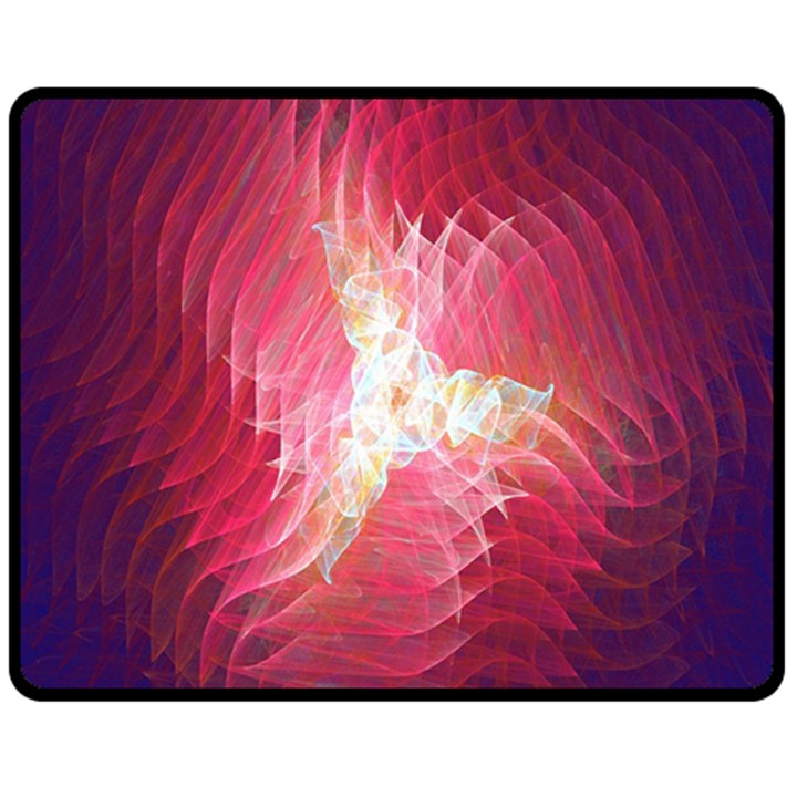 Fractal Red Sample Abstract Pattern Background Fleece Blanket (Medium) 