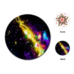 Galaxy Deep Space Space Universe Stars Nebula Playing Cards (round)  by Amaryn4rt