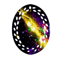 Galaxy Deep Space Space Universe Stars Nebula Ornament (oval Filigree) by Amaryn4rt