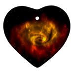 Galaxy Nebula Space Cosmos Universe Fantasy Ornament (Heart) Front