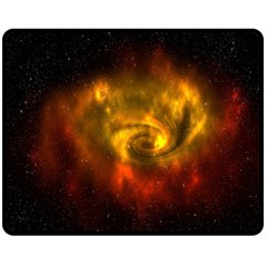 Galaxy Nebula Space Cosmos Universe Fantasy Double Sided Fleece Blanket (medium)  by Amaryn4rt