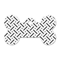 Geometric Pattern Dog Tag Bone (one Side)