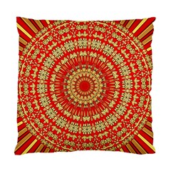 Gold And Red Mandala Standard Cushion Case (two Sides) by Amaryn4rt
