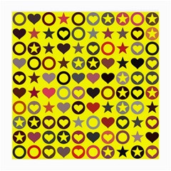 Heart Circle Star Seamless Pattern Medium Glasses Cloth by Amaryn4rt