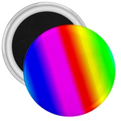 Multi Color Rainbow Background 3  Magnets by Amaryn4rt