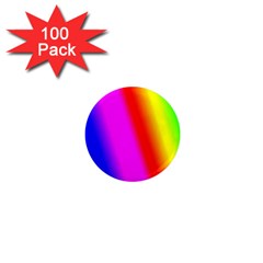 Multi Color Rainbow Background 1  Mini Magnets (100 Pack)  by Amaryn4rt