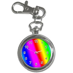 Multi Color Rainbow Background Key Chain Watches by Amaryn4rt