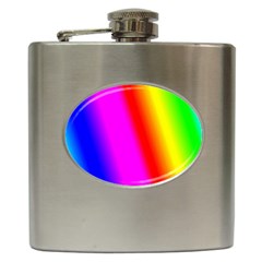 Multi Color Rainbow Background Hip Flask (6 Oz) by Amaryn4rt
