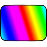 Multi Color Rainbow Background Double Sided Fleece Blanket (Mini)  35 x27  Blanket Front