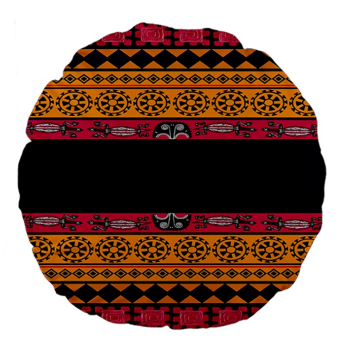 Pattern Ornaments Africa Safari Summer Graphic Large 18  Premium Flano Round Cushions