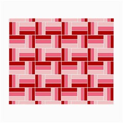 Pink Red Burgundy Pattern Stripes Small Glasses Cloth (2-side) by Amaryn4rt