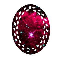 Pistol Star And Nebula Ornament (oval Filigree) by Amaryn4rt