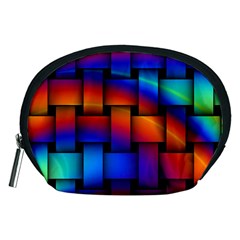 Rainbow Weaving Pattern Accessory Pouches (medium)  by Amaryn4rt