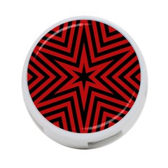 Star Red Kaleidoscope Pattern 4-port Usb Hub (one Side) by Amaryn4rt