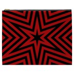 Star Red Kaleidoscope Pattern Cosmetic Bag (XXXL)  Front