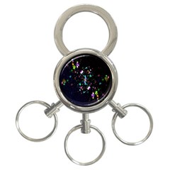 Star Structure Many Repetition 3-ring Key Chains
