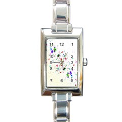 Star Structure Many Repetition Rectangle Italian Charm Watch by Amaryn4rt