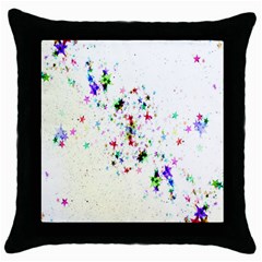 Star Structure Many Repetition Throw Pillow Case (black) by Amaryn4rt