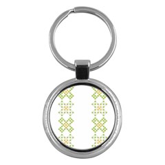 Vintage Pattern Background  Vector Seamless Key Chains (round)  by Amaryn4rt