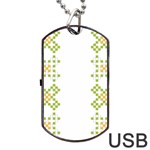 Vintage Pattern Background  Vector Seamless Dog Tag USB Flash (One Side) Front