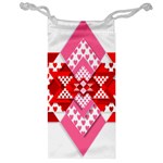Valentine Heart Love Pattern Jewelry Bag Front
