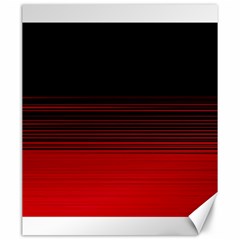 Abstract Of Red Horizontal Lines Canvas 20  X 24   by Amaryn4rt