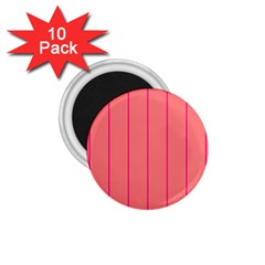 Background Image Vertical Lines And Stripes Seamless Tileable Deep Pink Salmon 1.75  Magnets (10 pack) 