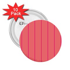 Background Image Vertical Lines And Stripes Seamless Tileable Deep Pink Salmon 2.25  Buttons (10 pack) 