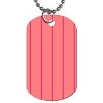 Background Image Vertical Lines And Stripes Seamless Tileable Deep Pink Salmon Dog Tag (Two Sides) Front