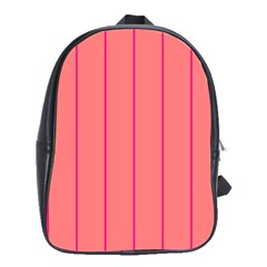 Background Image Vertical Lines And Stripes Seamless Tileable Deep Pink Salmon School Bags(large)  by Amaryn4rt