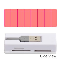 Background Image Vertical Lines And Stripes Seamless Tileable Deep Pink Salmon Memory Card Reader (stick) 