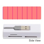 Background Image Vertical Lines And Stripes Seamless Tileable Deep Pink Salmon Memory Card Reader (Stick)  Front