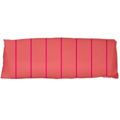 Background Image Vertical Lines And Stripes Seamless Tileable Deep Pink Salmon Body Pillow Case (Dakimakura)