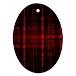 Black And Red Backgrounds Ornament (Oval) Front