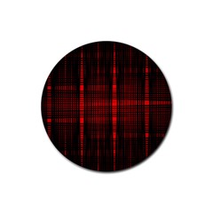 Black And Red Backgrounds Rubber Coaster (round)  by Amaryn4rt