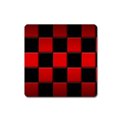 Black And Red Backgrounds Square Magnet by Amaryn4rt