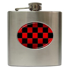 Black And Red Backgrounds Hip Flask (6 Oz) by Amaryn4rt