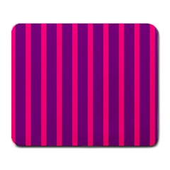 Deep Pink And Black Vertical Lines Large Mousepads