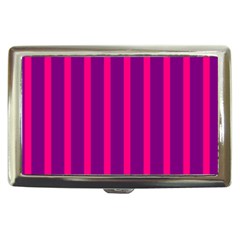 Deep Pink And Black Vertical Lines Cigarette Money Cases