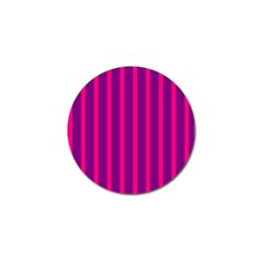 Deep Pink And Black Vertical Lines Golf Ball Marker (10 Pack)