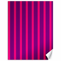 Deep Pink And Black Vertical Lines Canvas 18  x 24  