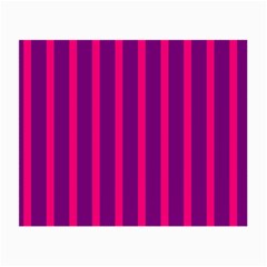 Deep Pink And Black Vertical Lines Small Glasses Cloth (2-Side)