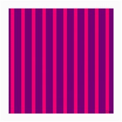 Deep Pink And Black Vertical Lines Medium Glasses Cloth (2-Side)